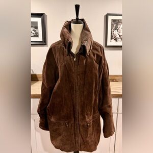 Express Men's Chocolate Suede coat size L